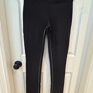 Lululemon Black Tights with White Stitching